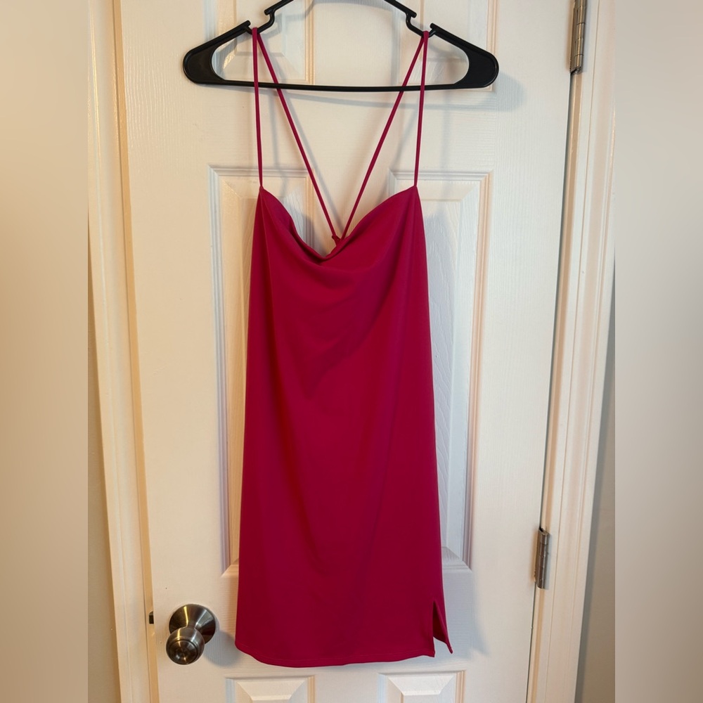 Garage Vibrant Pink Backless Dress